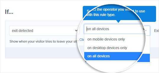 exit-intent device targeting