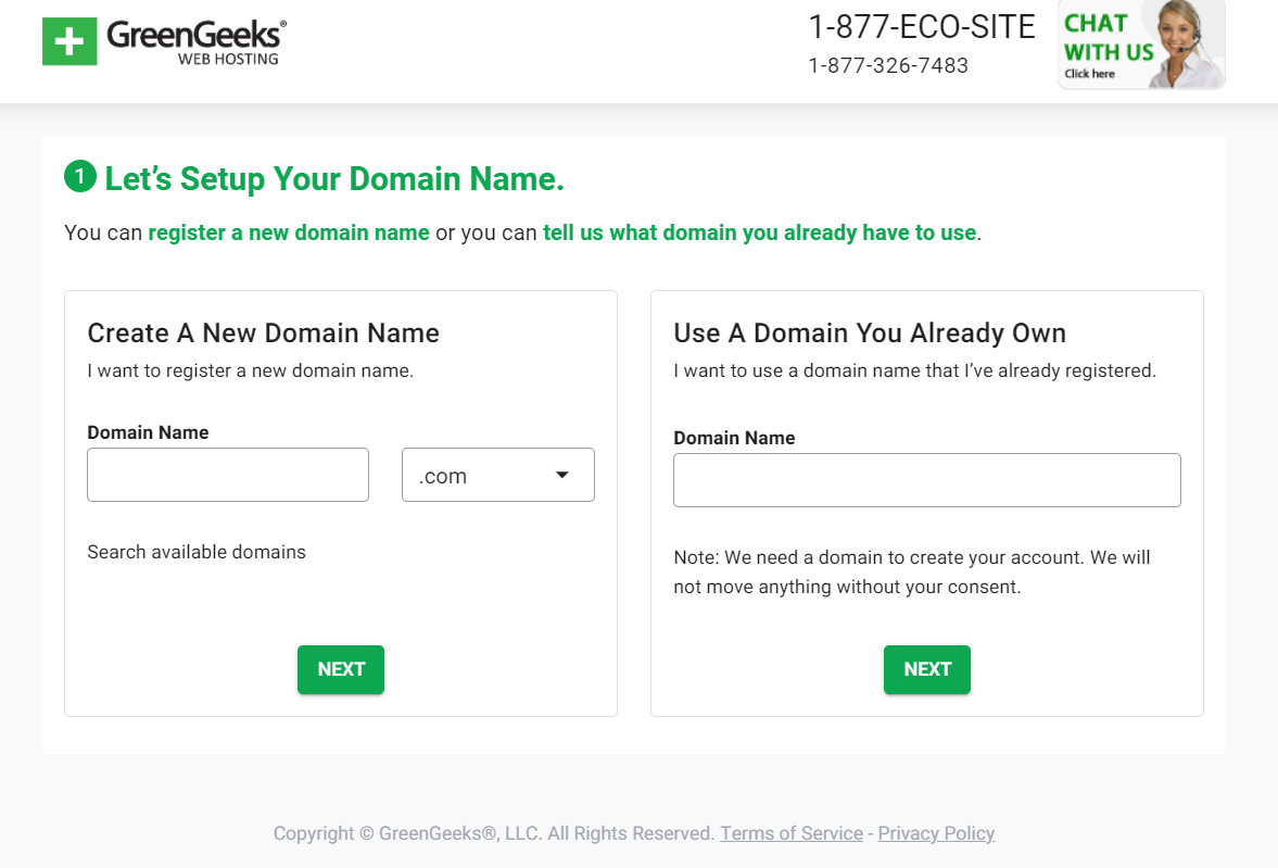 greengeeks domain registration