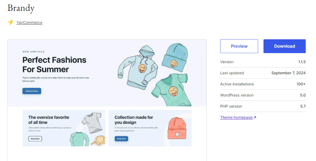 Brandy WordPress theme